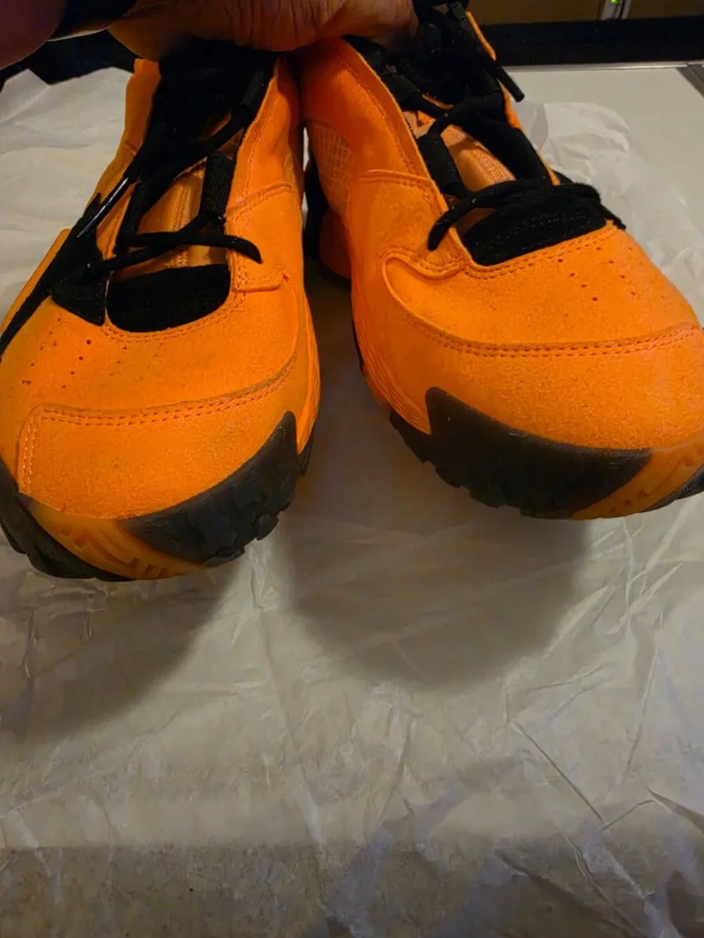 Adidas Streetball Flash Orange Mens Streetwear Cyber Punk Sneakers Sz 10